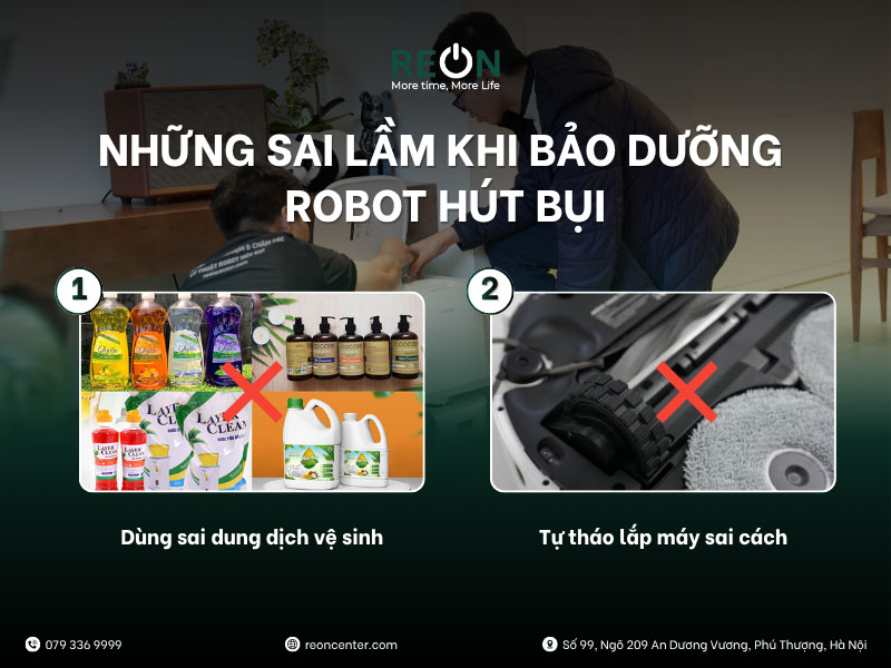 Những sai lầm khi bảo dưỡng robot hút bụi khiến máy nhanh hỏng